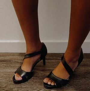 Life Stride Black Women's Heels Mega Black Vinci